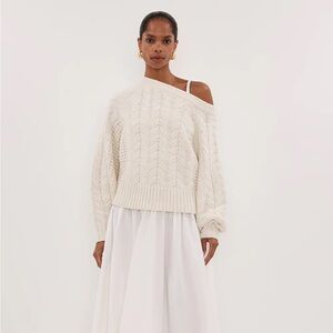 DISSH Ivory Off-the-Shoulder Sweater